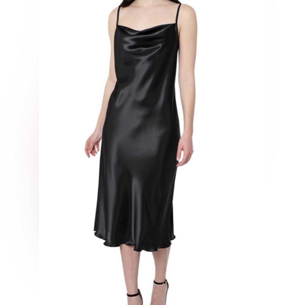 bebe black slip dress size XS